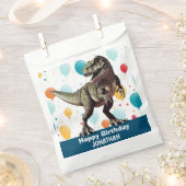Dinosaur Happy Birthday Blue Geschenktütchen (Ausgeschnitten)