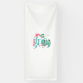Dinosaur Happy Birthday Boy Banner Editable (Vertikal)