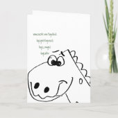 Dinosaur Happy Birthday Karte (Rückseite)
