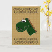 Dinosaur Happy Birthday Karte (Gelbe Blume)