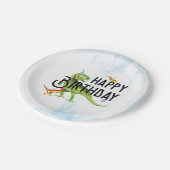 Dinosaur Happy Birthday Paper Tellers Pappteller (Schrägansicht)