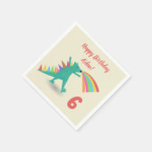 Dinosaur Happy Birthday Party Napkins Serviette (Ecke)