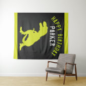 Dinosaur Happy Birthday Personalisiert Wandteppich (Beispiel (Horizontal))