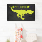 Dinosaur Happy Birthday T Rex Banner (Insitu)