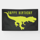 Dinosaur Happy Birthday T Rex Banner (Horizontal)
