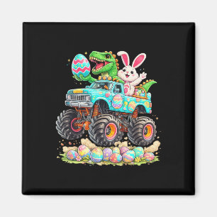 Dinosaur-Hase Mit Lastwagen Ostern Lustige Eierjag Magnet