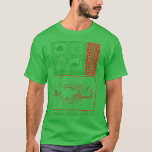 Dinosaur hässlicher Weihnachtsbaum Tre Schneeflock T-Shirt