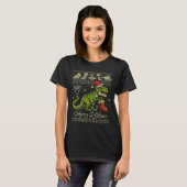 Dinosaur hässlicher Weihnachtspullover - Lustiges  T-Shirt (Vorne ganz)
