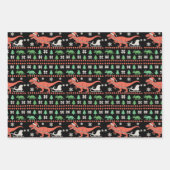 Dinosaur hässlicher Weihnachtspullover T Rex Xmas  Geschenkpapier Set (Vorderseite)
