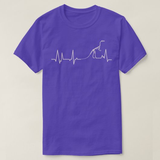 Dinosaur Heartbeat mit Dinosaur Skeleton Heartbea T-Shirt (Design vorne)