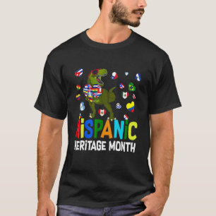 Dinosaur Hispanic Heritage Month National Latino F T-Shirt