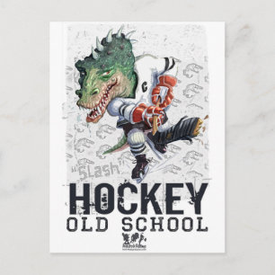 Dinosaur Hockey Slash Gear Postkarte