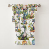 Dinosaur Illustration Badhandtuch Set (Insitu)