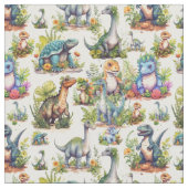 Dinosaur Illustration Stoff (Nahaufnahme)