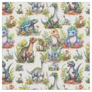 Dinosaur Illustration Stoff