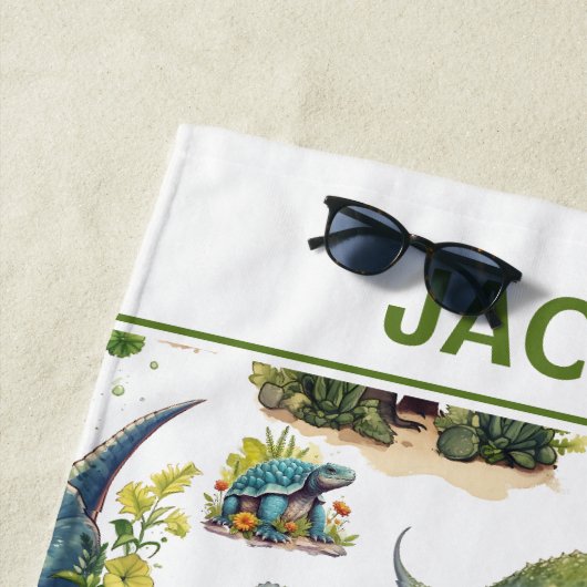 Dinosaur Illustration Strandtuch (Beispiel)