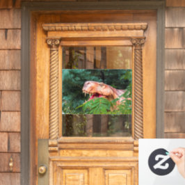 Dinosaur im Wald. Fensteraufkleber