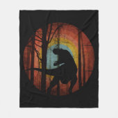 DINOSAUR IM WALD FLEECEDECKE (Vorderseite)