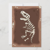 Dinosaur Invitation for Birthday Party Fossil Einladung (Rückseite)