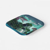 Dinosaur Island Happy Birthday Party Pappteller (Gewinkelt)