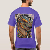 Dinosaur Japanischer Tattoo-T - Shirt (Rückseite)