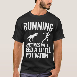 Dinosaur Jasingläufer Funny Running Work Out Mot T-Shirt