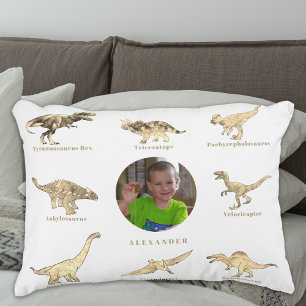 Dinosaur Jungen Personalisierter Name und Foto Dekokissen