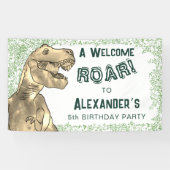 Dinosaur Jungle 5. Geburtstagsparty Willkommen Banner (Horizontal)
