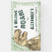 Dinosaur Jungle 5. Geburtstagsparty Willkommen Banner (Vertikal)