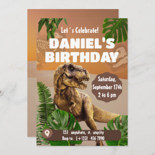 Dinosaur Jungle Kindergeburtstag Party Geschenke Einladung