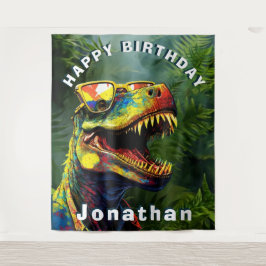 Dinosaur-Jungle-Kindergeburtstag Wandteppich