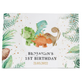 Dinosaur Jurassic Birthday Party Große Geschenktüte (Vorderseite)