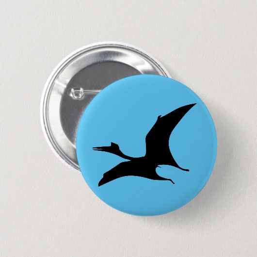 Dinosaur Jurassic Blue Button (Vorne & Hinten)