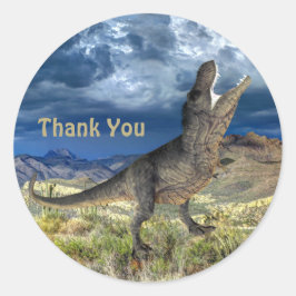Dinosaur Jurassic Park Danke schön schön Runder Aufkleber