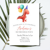 Dinosaur Jurassic Party Einladung Boys Three Rex