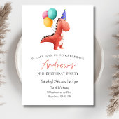 Dinosaur Jurassic Party Einladung Boys Three Rex