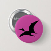 Dinosaur Jurassic Pink Button (Vorne & Hinten)