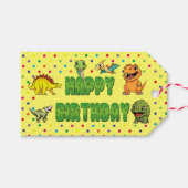 Dinosaur Jurassic Prähistorischer Spaß Cartoon Geb Geschenkanhänger (Vorderseite (Horizontal))