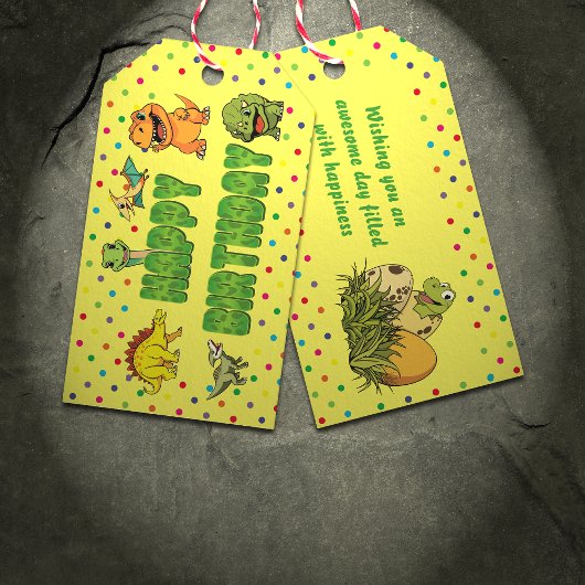 Dinosaur Jurassic Prähistorischer Spaß Cartoon Geb Geschenkanhänger