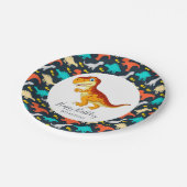 Dinosaur jurassic T Rex Party Pappteller (Schrägansicht)
