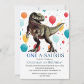 Dinosaur Jurassic World Einladung (Vorderseite)