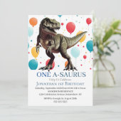Dinosaur Jurassic World Einladung (Stehend Vorderseite)
