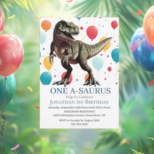 Dinosaur Jurassic World Einladung