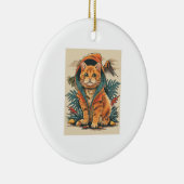 Dinosaur-Katzen-Entdecker Keramik Ornament (Rechts)