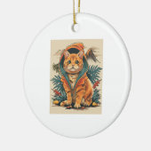 Dinosaur-Katzen-Entdecker Keramik Ornament (Links)