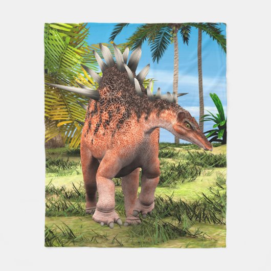 Dinosaur Kentrosaurus Fleecedecke (Vorderseite)