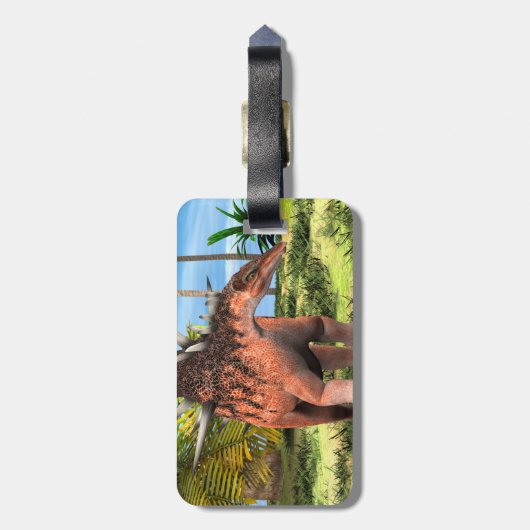 Dinosaur Kentrosaurus Gepäckanhänger (Rückseite vertikal)