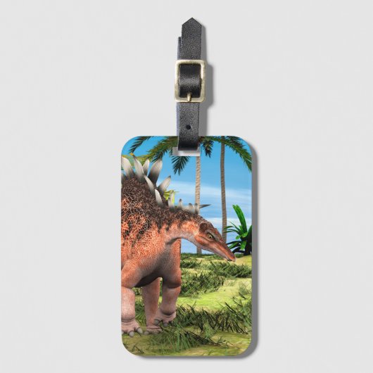 Dinosaur Kentrosaurus Gepäckanhänger (Vorderseite Vertikal)