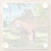 Dinosaur Kentrosaurus Glasuntersetzer (Rückseite)