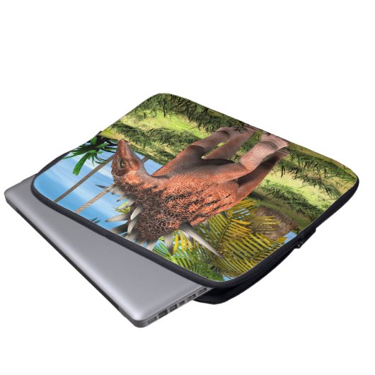 Dinosaur Kentrosaurus Laptopschutzhülle (Vorne Knopf)